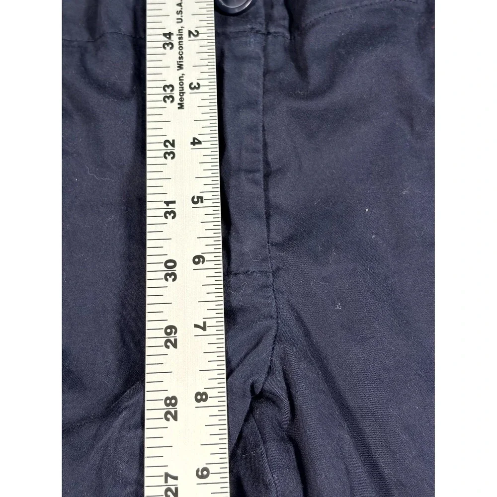 The Limited Drew Fit Cargo Shorts Women 12 Blue Cotton Stretch Flat Front Travel